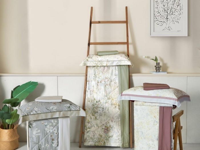 Комплект евро с летним одеялом из фланели-тенсел 200х220 см, 2222-OMP