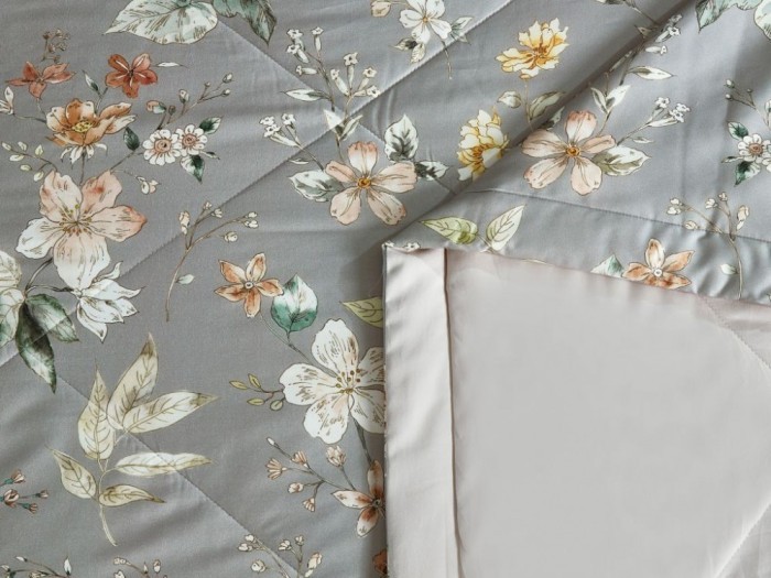 Комплект евро с летним одеялом из фланели-тенсел 200х220 см, 2222-OMP