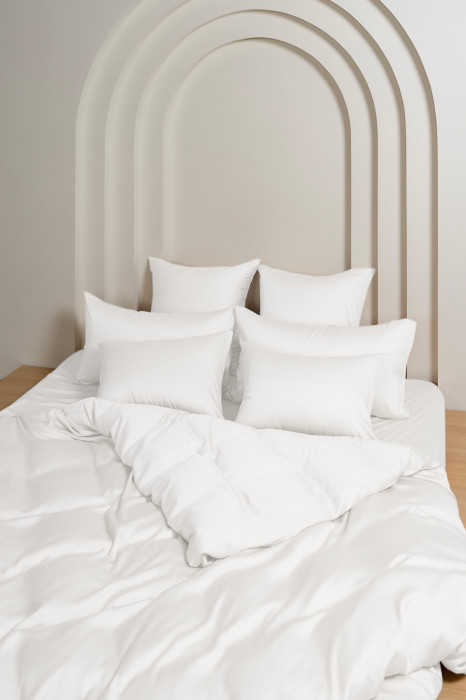 Постельное белье Arctic White Brilliant Grass Семейный, Простыня на резинке 180х200