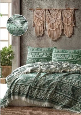 Покрывала Турция ELEPHANT BED SPREAD GREEN-205x240