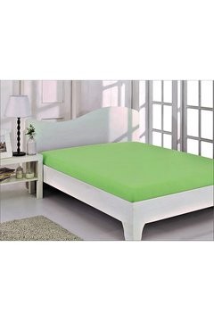 Простынь трикотажная (зеленая) 160х200+30см на резинке