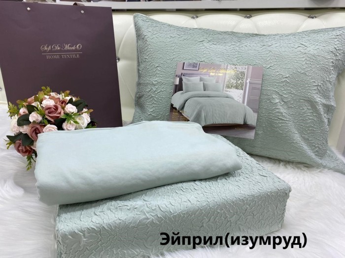 Эйприл (изумруд) Комплект постельного белья жатка 1.6