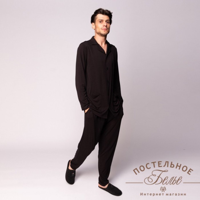 Адам пижама мужская черная L