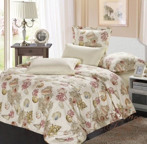 Постельное белье Valtery сатин печатный B-156 полуторное