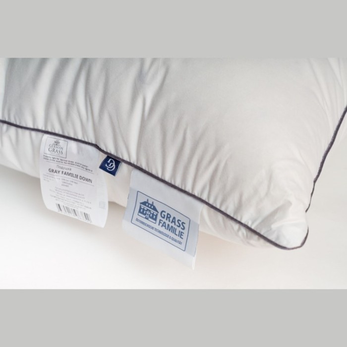 Подушка German Grass Gray Familie Down мягкая 50 х 68