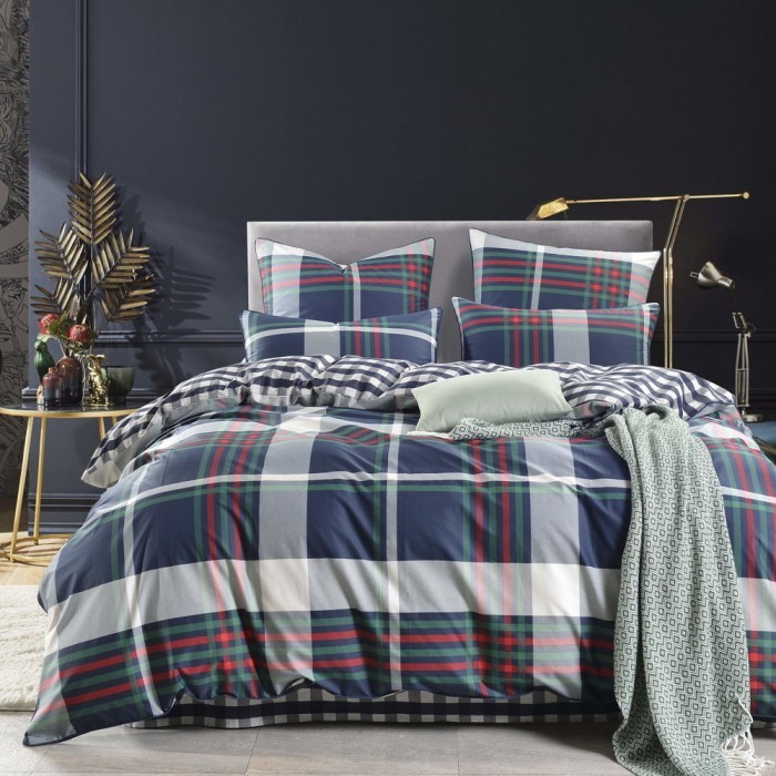 Абердин (синий) Комплект постельного белья сатин 7Е