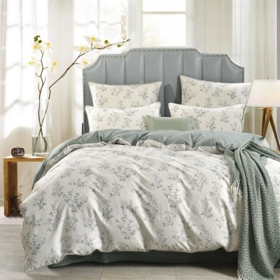 Аселия (зеленая) Комплект постельного белья сатин Евро 4н