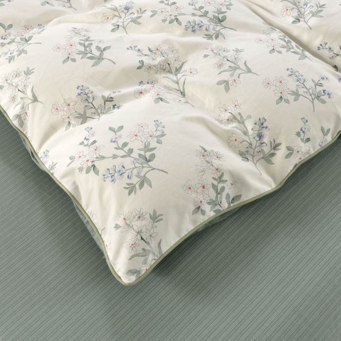 Аселия (зеленая) Комплект постельного белья сатин Евро 4н