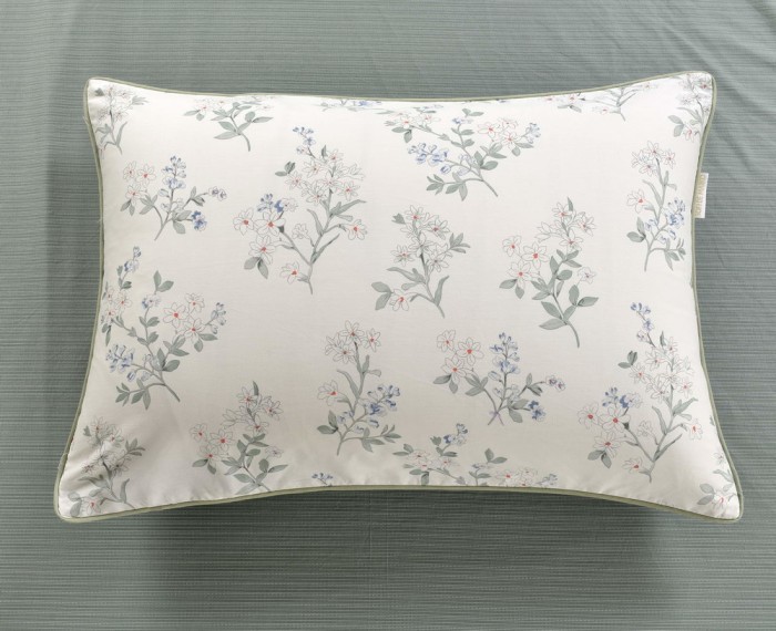 Аселия (зеленая) Комплект постельного белья сатин Евро 4н