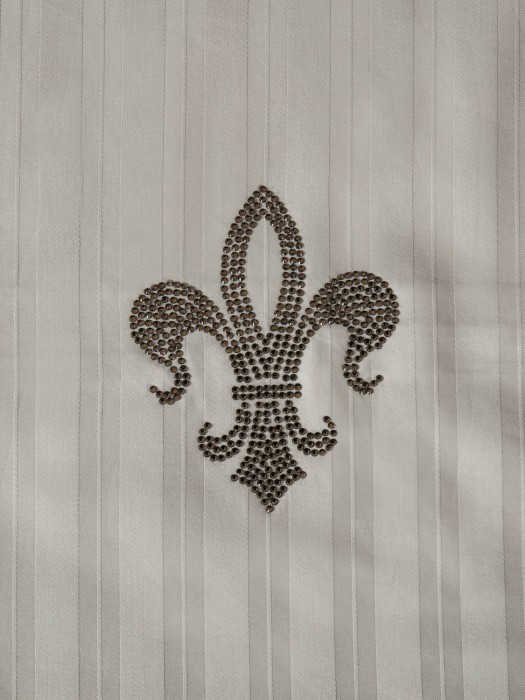 Комплект постельного белья Stripe Royal (платина), Египетский хлопок, Евро