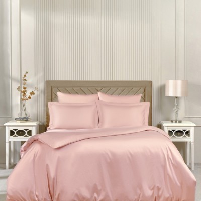 Постельное белье Arya из Oднотонного Сатина 2 Сп. 200x220 Vip Розовый
