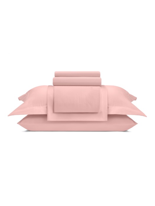 Постельное белье Arya из Oднотонного Сатина 2 Сп. 200x220 Vip Розовый