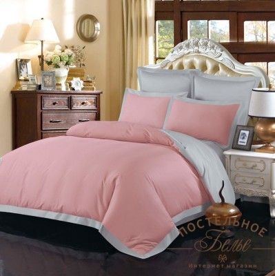 Амальфи (роз) Комплект постельного белья сатин Евро 4н