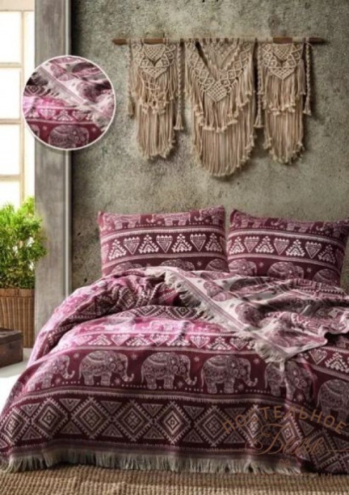 Покрывала Турция ELEPHANT BED SPREAD RED-205x240