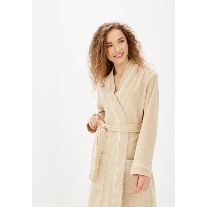 Венера XL (беж) Халат велюровый
