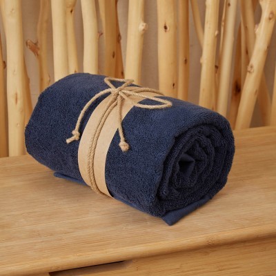 Полотенце банное Шанти 76х142 (темно-синий)