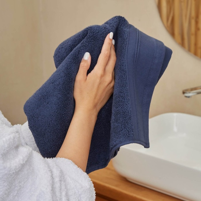 Полотенце банное Шанти 76х142 (темно-синий)