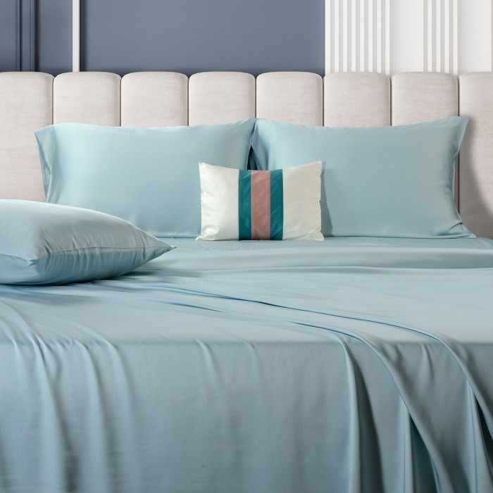 Простыня Sharmes "Bamboo", 300х270 (голубой)