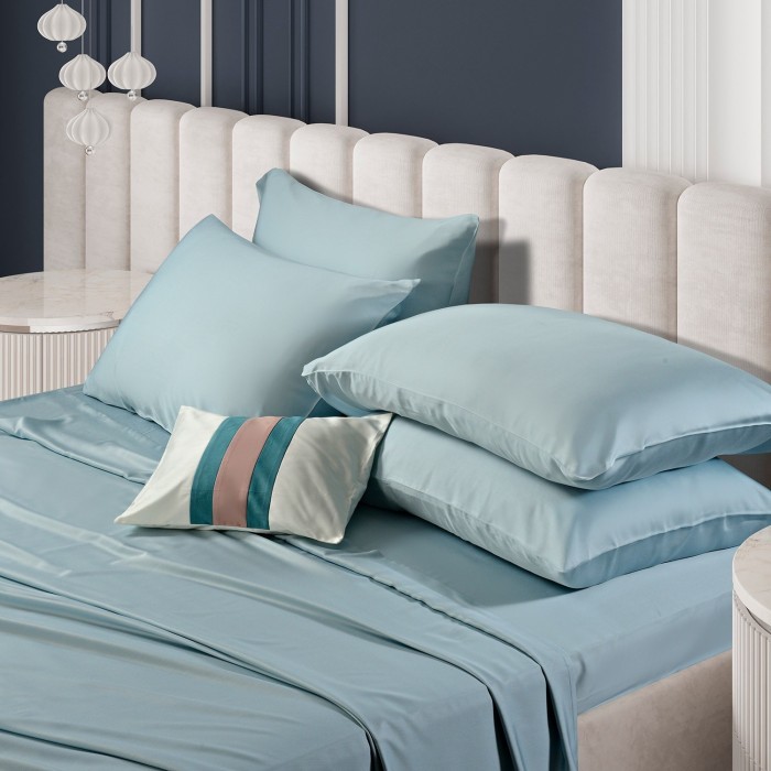 Простыня Sharmes "Bamboo", 300х270 (голубой)