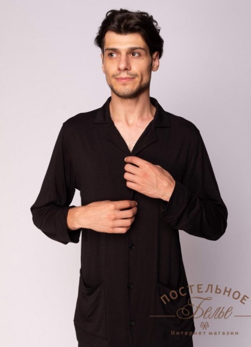 Адам пижама мужская черная M