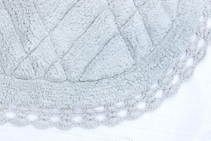 RACHEL (голубой) набор ковриков для ванной кружевной 60х100 и 50х70