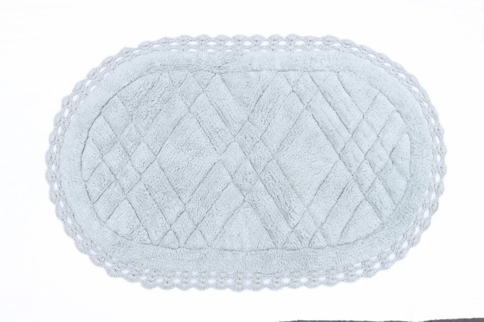 RACHEL (голубой) набор ковриков для ванной кружевной 60х100 и 50х70