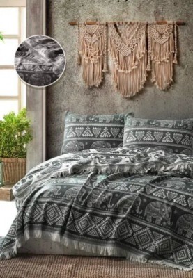 Покрывала Турция ELEPHANT BED SPREAD BLACK-205x240