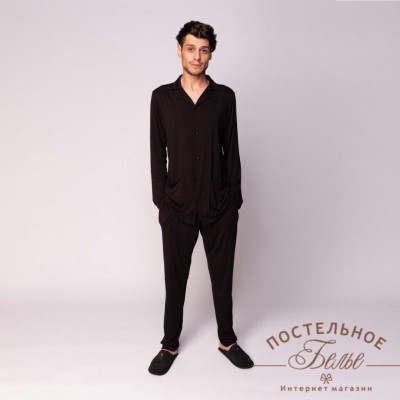 Адам пижама мужская черная S