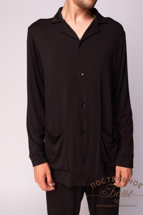 Адам пижама мужская черная S