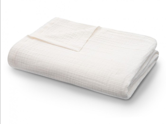 Покрывало-одеяло муслиновое кремовое 220 x 230 см