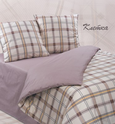 Комплект постельного белья Евро Поплин 70х70-2шт ПА-3-Клетка