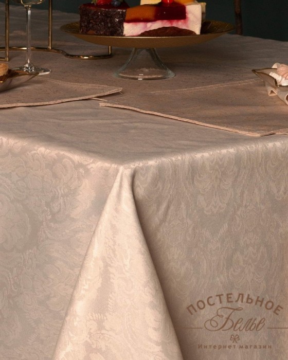 Эллиада бежевая Скатерть 150х220
