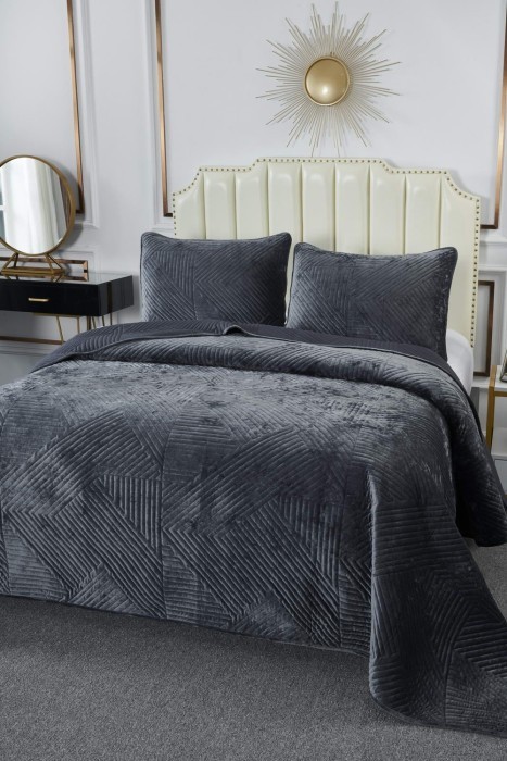 Патрисия (антрацит) Покрывало 240х260