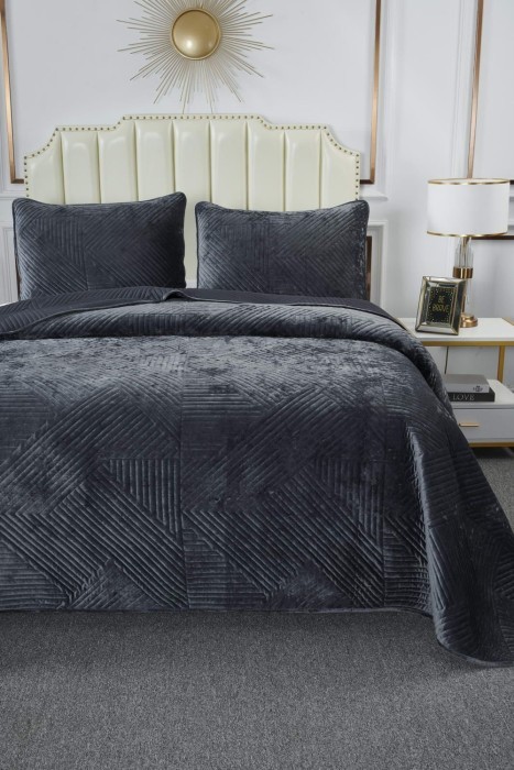 Патрисия (антрацит) Покрывало 240х260