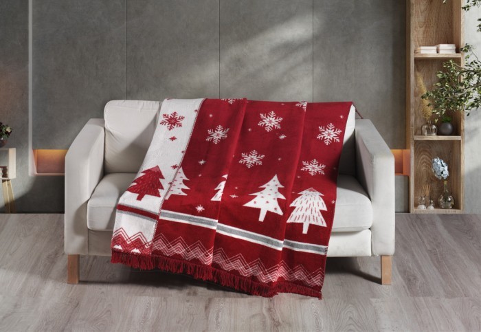 Плед Arya из Хлопка Красный