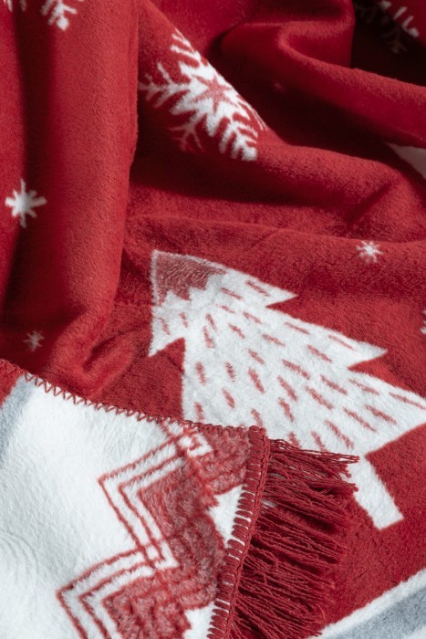 Плед Arya из Хлопка Красный