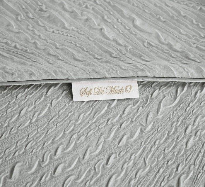 Саманта (серая) Комплект постельного белья жатка Евро 4н