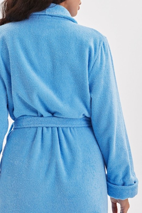 Махровый халат Mono (E 701) Голубой