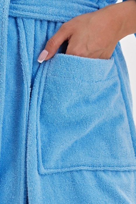 Махровый халат Mono (E 701) Голубой