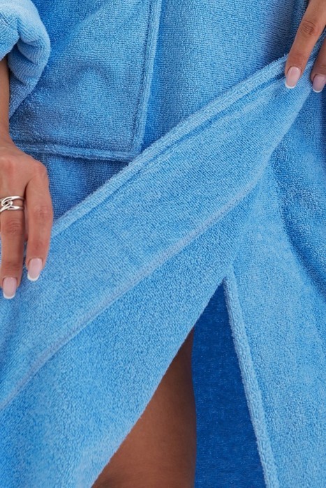 Махровый халат Mono (E 701) Голубой