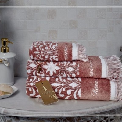 Комплект полотенец Казанова Undina (розовая пудра) 30х50см(3) К63-286-30х50
