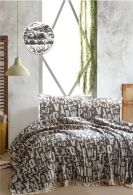 Покрывала Турция TINEGER BED SPREAD BLACK-205x240