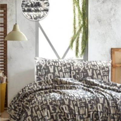 Покрывала Турция TINEGER BED SPREAD BLACK-205x240