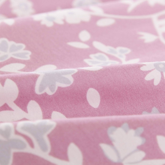 Амели (розовая) Комплект постельного белья сатин Евро 4н Евро-5117