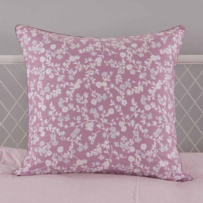 Амели (розовая) Комплект постельного белья сатин Евро 4н Евро-5117