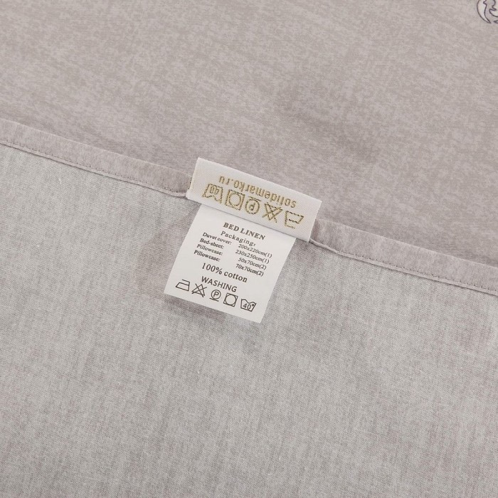 Сержио (серый) Комплект постельного белья сатин Евро 4н