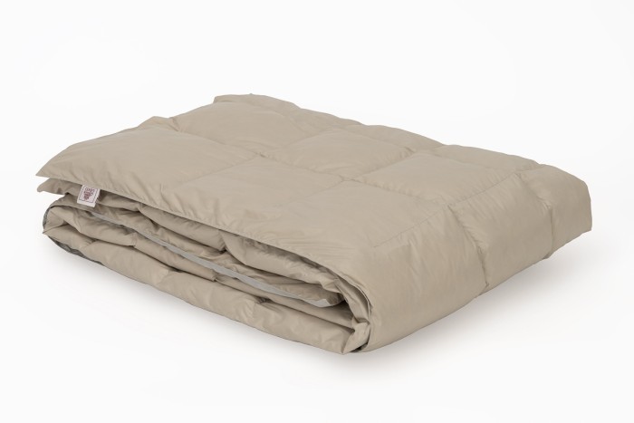 Дорожный плед пуховый Travel Plaid Grass grey-beige 140х200