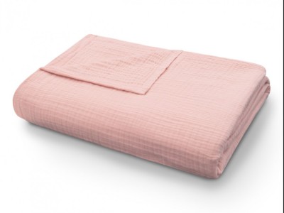 Покрывало-одеяло муслиновое пудровое 220 x 230 см