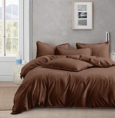 Шоколад Комплект постельного белья Семейный Сатин Однотонный70х70-2шт и 50х70-2шт ОCA-7-008-Молочный
