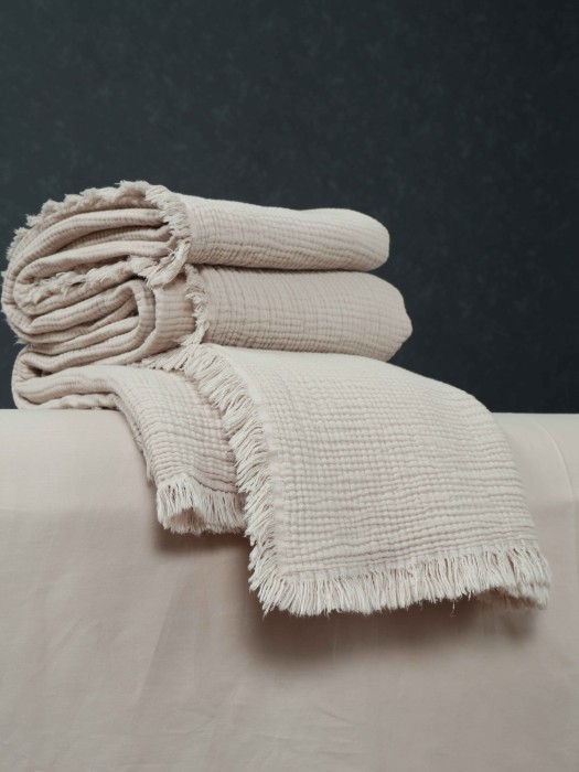 Комплекты для сна Stonewash Muslin (кремовый) комплект с покрывалом Евро